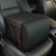 루베아 차량용 시트 밀착 수납함 2in1 허리쿠션, 모든 차종호환, 블랙