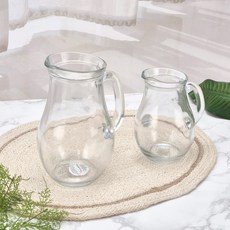 파사바체 유리 워터 저그 500ml 1L 물병 셀프바 식당 음식점 대용량 과일 소주, 1개, 투명
