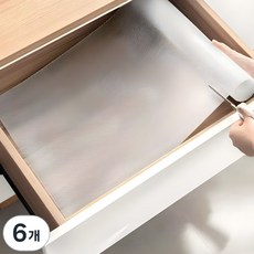 에버스타 잘라쓰는 다용도 논슬립 주방 서랍 방수 매트 4 Size, 6개, 반투명