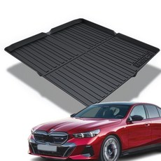 BMW 5시리즈 트렁크매트 G60 카본 논슬립 3D 24년이후(호환), 카본블랙