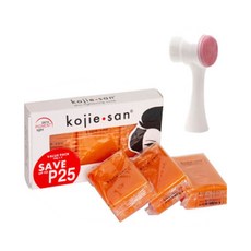 Kojie-san Skin Lightening soap 65g*3pcs 코지산 비누 세안브러쉬 사은품, 65g, 3개입
