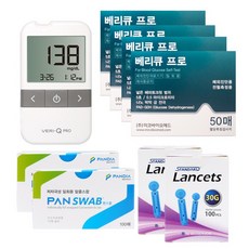 베리큐 프로 혈당측정기+시험지200매+침200개+솜200매, 1세트, 베리큐200매세트