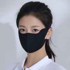 스탠다드엔 자외선차단 스포츠 쿨링 골프 마스크, 블랙, 1개