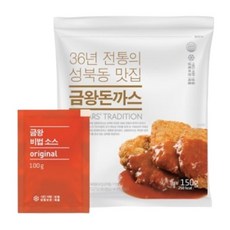 [금왕돈까스] 냉동 등심 돈까스 세트 5개/10개 기름 튀김용 소스 포함 (1세트: 150g+소스 100g), 250g, 10세트