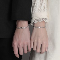 YUEMEIYD 커플팔찌 나비 레이어드 체인 심플 여성 남성 팔찌 커플아이템