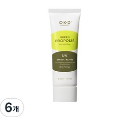 씨케이디 그린프로폴리스올마일드 선크림 SPF50+ PA++++, 6개, 40ml