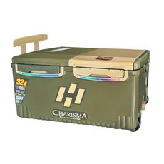 HDF 해동 카리스마 아이스박스 32L HB-249 낚시용 캐리어 바퀴 쿨러 32리터, 1개, 카키BR