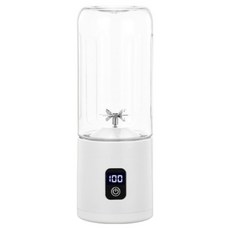 휴대용 텀블러 무선 믹서기 블렌더 12중 칼날 500ml 대용량 배터리, 화이트