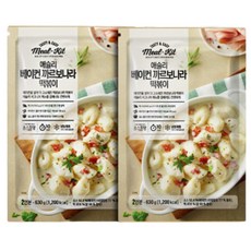 애슐리 베이컨 까르보나라 떡볶이 2인분 어린이 아이용 안매운 간식 학원간식, 2개, 630g