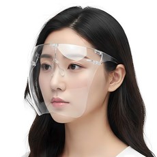 풀페이스 안면보호 투명 마스크, 1개