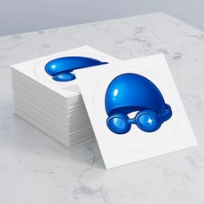 스포츠 티셔츠에코백열전사지1장+낱장도무송스티커30장 A4스티커 체험키트, 5개, 수경수모세트