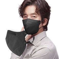 케이바이오 KF94 새부리형 마스크 대형, 그레이, 4개, 25매입