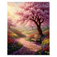 보석십자수 캔버스형 풍경화 diy 40 x 50cm, 1세트, CH042