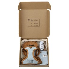 왕왕왕성 강아지 하네스 5종 세트 선물포장, 연블루, 1세트