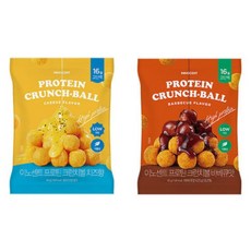 이노센트 프로틴 크런치볼 2종 혼합세트, 8개, 40g