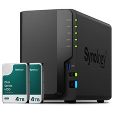 [ 시놀로지 공식총판 ] 시놀로지 나스 DS225+2bay [8TB]HAT3300-4TBX2EA 합본 기업용 NAS