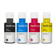 [호환] 삼성 INK-K610 C610 M610 Y610 4색 무한 리필 잉크 SL-T1670W J1560W T1672W T2170W T2270DW T2270W T2270FW, 검정+파랑+빨강+노랑, 1세트