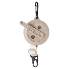 에스위두 튼튼한 고강도 휴대용 실내외 캠핑 호텔 여행용 빨래줄, 베이지, 1개