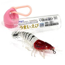 FST 25년 완벽수평침강 리얼새우에기 60mm 우마이 크리스탈 전체 UV+야광 축광 실리콘다리 쉬림프에기 갑오징어 쭈꾸미 한치 에기, #01 리얼보스고추장, 1개, 4g
