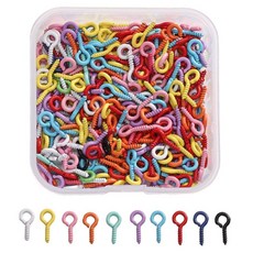 악세사리 부자재 키링부자재 1칸, 칼라 사형 구자핀  300pcs, 1개