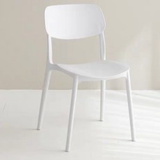 유안 일체형 등받이 튼튼한 식탁의자 카페 인테리어 편한의자, 4개, 화이트