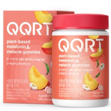 QQRT 식약처 HACCP 인증 맛있는 식물성 멜라토닌 구미 2mg, 1박스, 60정
