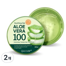 퀸들 알로에베라 100 알로에 수딩젤, 300ml, 2개