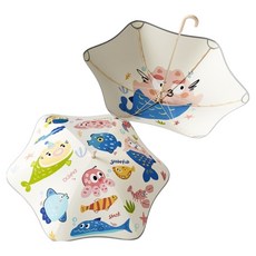 복[WL]어린이 학생 둥근 롤러 안전 양면 코팅 우산