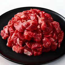 우리한우 웻에이징 프리미엄 냉장육 한우 1+등급 국거리, 3개, 300g