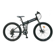 삼천리자전거 26 나비드D플러스 듀얼서스펜션 알루미늄 21단 디스크브레이크 접이식 성인 생활용 MTB자전거, 1개, 173cm, 화이트/블랙
