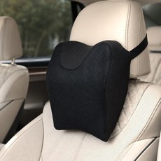 닥터써클 차량용 목쿠션 자동차 목베개 운전석 헤드레스트 목받침 헤드 쿠션, 1개, 블랙