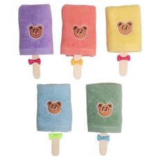 어린이집 생일 답례품 고리수건 송월타올 구디백 고리수건, 옐로우, 8개