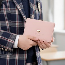 하이하 파스텔 하트 학생 3단 지갑 생일선물