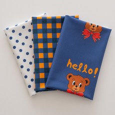 천가게 원단패키지 플라워 꽃무늬 체크 스트라이프 조각천 33종, 1세트, 220