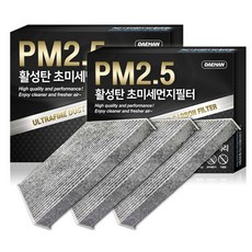 대한카필터 PM2.5 활성탄 자동차 에어컨 필터, PC105, 3개