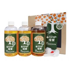 大侑 橘寶植萃蔬果洗淨劑 3瓶入 盒裝組, 1個