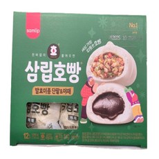삼립 발효미종 단팥&야채 호빵 90g X 12개, 1박스, 1.08kg