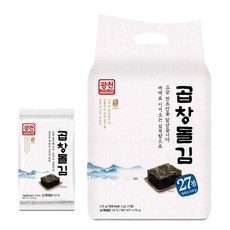 광천 곱창 돌김 도시락김 아이도 잘 먹는 저염조미 깔끔 담백 프리미엄 곱창김, 27개, 5g