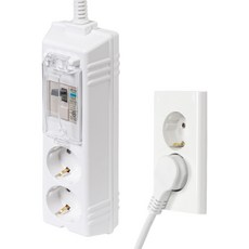 몬스터탭 국산 4000W 고용량 고전력 에어컨 건조기 세탁기 멀티탭 슬림 납작 플러그, 1개, 배선차단 2구 화이트, 3m 1개, 배선차단 2구 화이트, 3m