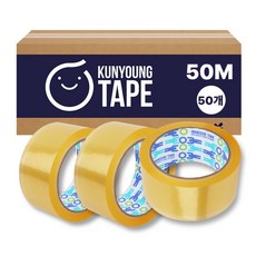 건영 박스테이프 경포장 48mm x 50M 투명, 50개