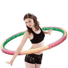 평화산업 헬스원 헬스 자석후프 48개 지압 다이어트 훌라후프 효과 뱃살빼는법, 혼합색상, 1개, 3.1kg