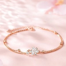 씨씨주얼리 여성용 데일리 벚꽃 팔찌14K 도금 C-91