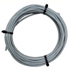 국산 PVC 코팅와이어 옥상 야외 빨래줄 5mm 와이어, 투명, 5mm-20M(와이어클립 4개증정)