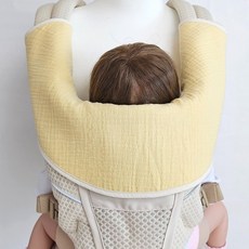 메롱베베 아기띠 침받이 올인원 일체형, 1개, 옐로우