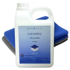 블랙홀 글라스 코팅큐 1.8L 초극세사 타월 2장 유리막 발수코팅제 물때 세정, 1개