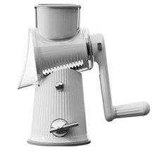 만능 자동 채칼 슬라이서+롤컷팅+당근/감자/야채 스피닝 써는기계+블레이드 5세트 (초간편 안전 회전형 감자채써는기계), 흰색, 1개