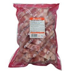 우르르~ 벽돌 한입 삼겹살1kg 하나만 사도 무료배송/굽기편한/예쁜모양/삼겹살/한입크기, 1kg, 1개