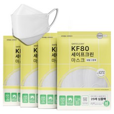 국산 세이프크린 KF80 대형 여름용 귀안아픈 숨쉬기편한 일회용 황사 미세먼지 마스크, 화이트(100장), 4세트, 25개입 생활용품/건강/의료용품 반품 최저가 12,290원 로켓배송