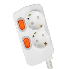 매직파워 국산 멀티탭 2구 개별형, 화이트(WHITE), 1개, 3m