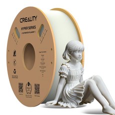 Creality 크리알리티 Hyper PLA 필라멘트 고속 프린팅 3D 프린터 고속 필라멘트 1KG, Hyper PLA 흰색
